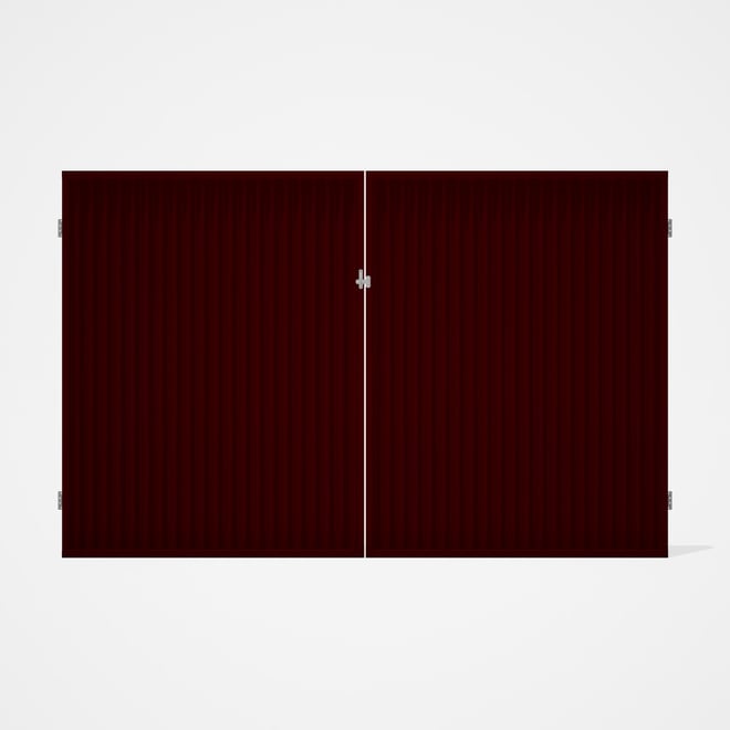 Good Neighbour® CGI Gate Premium .35 BMT Double 2.1m High Sheet: Heritage Red, Frame: Heritage Red