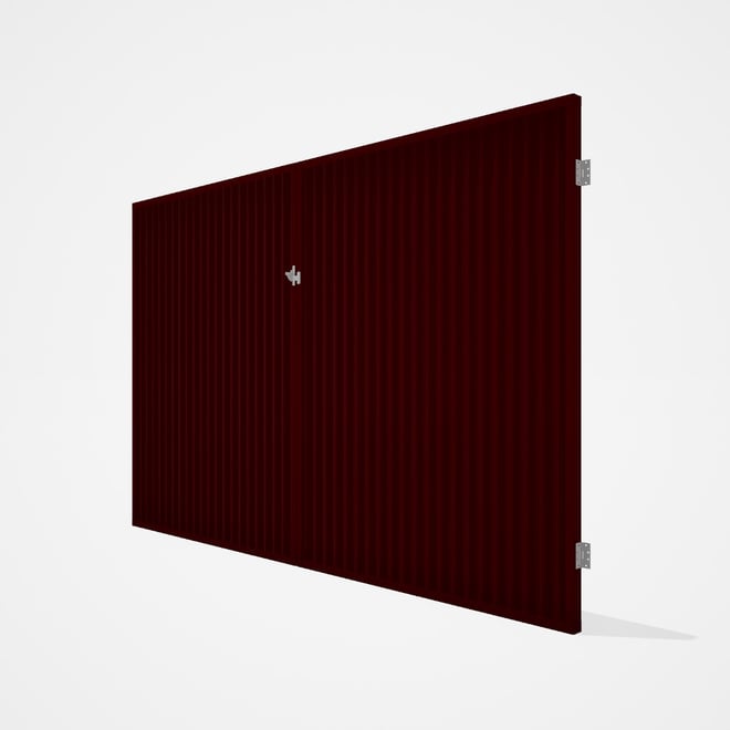 Good Neighbour® CGI Gate Premium .35 BMT Double 2.1m High Sheet: Heritage Red, Frame: Heritage Red