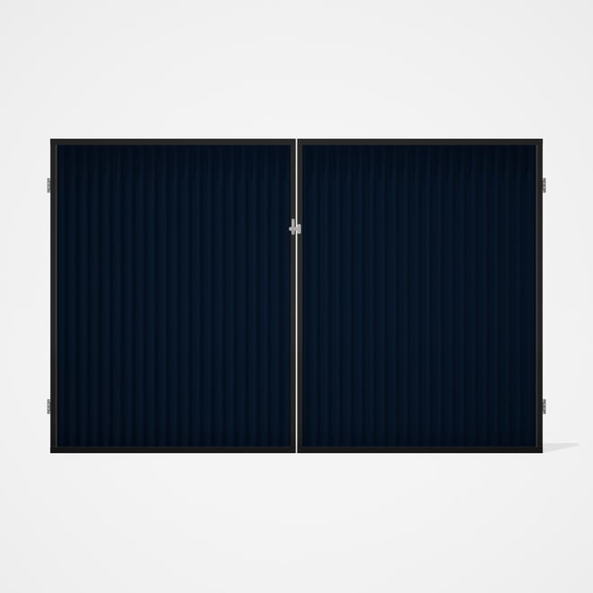 Good Neighbour® CGI Gate Premium .35 BMT Double 2.1m High Sheet: Mountain Blue, Frame: Ebony