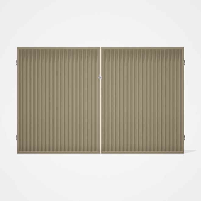 Good Neighbour® CGI Gate Premium .35 BMT Double 2.1m High Sheet: Merino, Frame: Merino