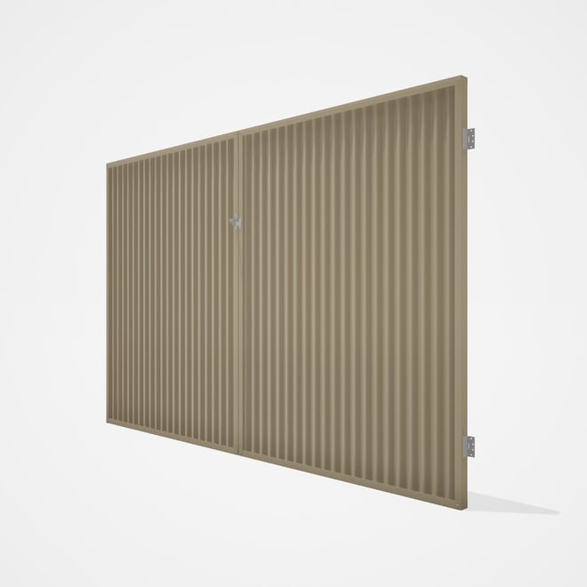 Good Neighbour® CGI Gate Premium .35 BMT Double 2.1m High Sheet: Merino, Frame: Merino