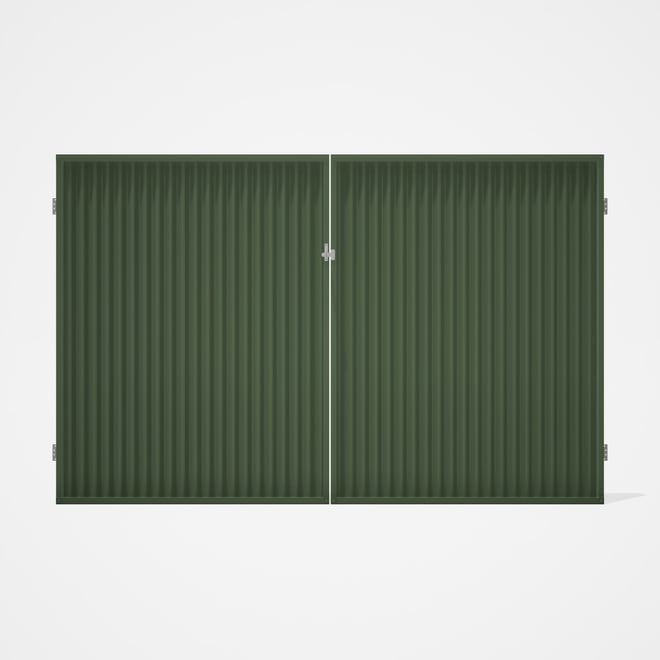 Good Neighbour® CGI Gate Premium .35 BMT Double 2.1m High Sheet: Mist Green, Frame: Mist Green