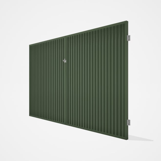 Good Neighbour® CGI Gate Premium .35 BMT Double 2.1m High Sheet: Mist Green, Frame: Mist Green