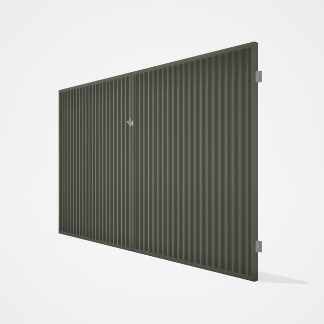 Good Neighbour® CGI Gate Premium .35 BMT Double 2.1m High Sheet: Marsh, Frame: Marsh