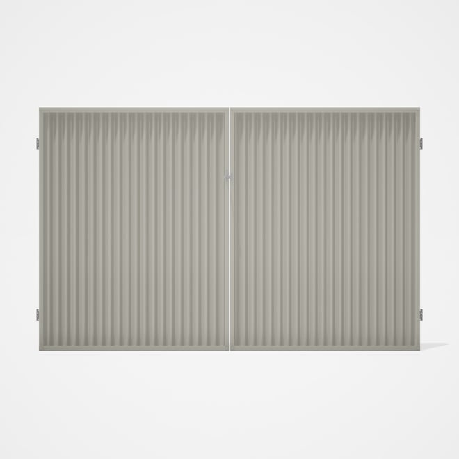 Good Neighbour® CGI Gate Premium .35 BMT Double 2.1m High Sheet: Off White, Frame: Off White