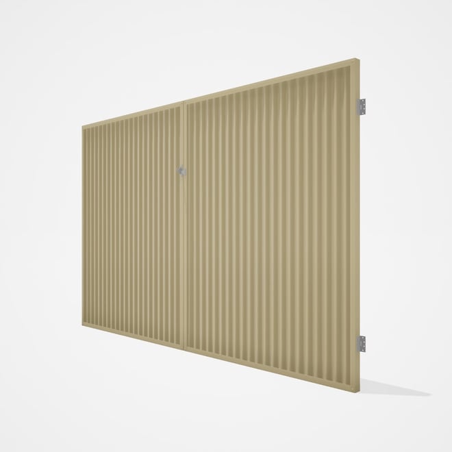 Good Neighbour® CGI Gate Premium .35 BMT Double 2.1m High Sheet: Primrose, Frame: Primrose