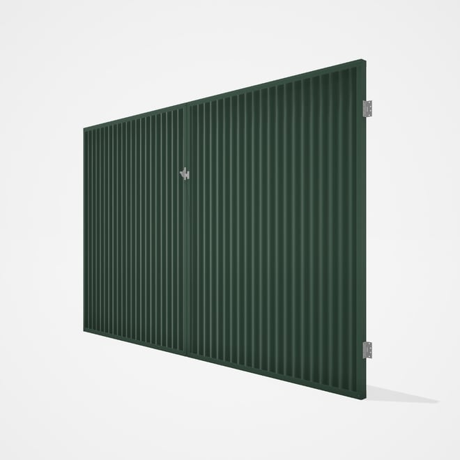 Good Neighbour® CGI Gate Premium .35 BMT Double 2.1m High Sheet: Rivergum, Frame: Rivergum
