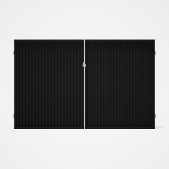 Good Neighbour® CGI Gate Premium .35 BMT Double 2.1m High Sheet: Slate Grey, Frame: Slate Grey
