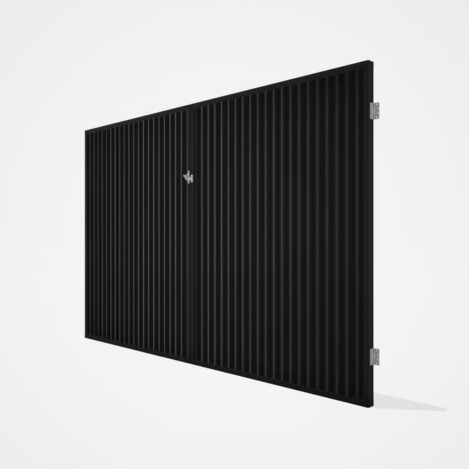 Good Neighbour® CGI Gate Premium .35 BMT Double 2.1m High Sheet: Slate Grey, Frame: Slate Grey