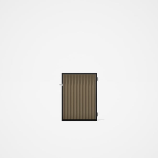Good Neighbour® CGI Gate Premium .35 BMT Single 1.2m High Sheet: Beige, Frame: Ebony