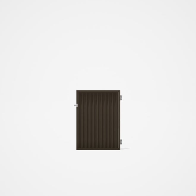 Good Neighbour® CGI Gate Premium .35 BMT Single 1.2m High Sheet: Banyan Brown, Frame: Banyan Brown