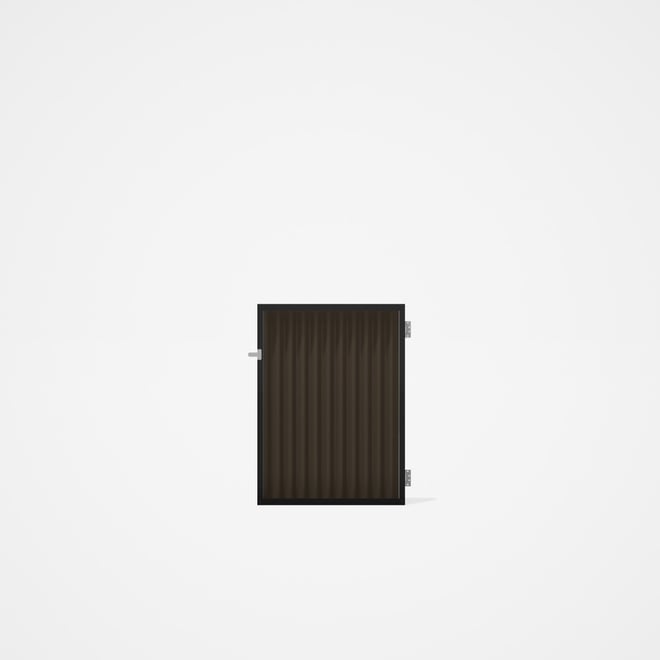 Good Neighbour® CGI Gate Premium .35 BMT Single 1.2m High Sheet: Banyan Brown, Frame: Ebony