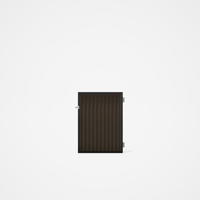 Good Neighbour® CGI Gate Premium .35 BMT Single 1.2m High Sheet: Banyan Brown, Frame: Ebony
