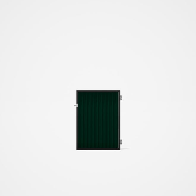Good Neighbour® CGI Gate Premium .35 BMT Single 1.2m High Sheet: Caulfield Green, Frame: Ebony