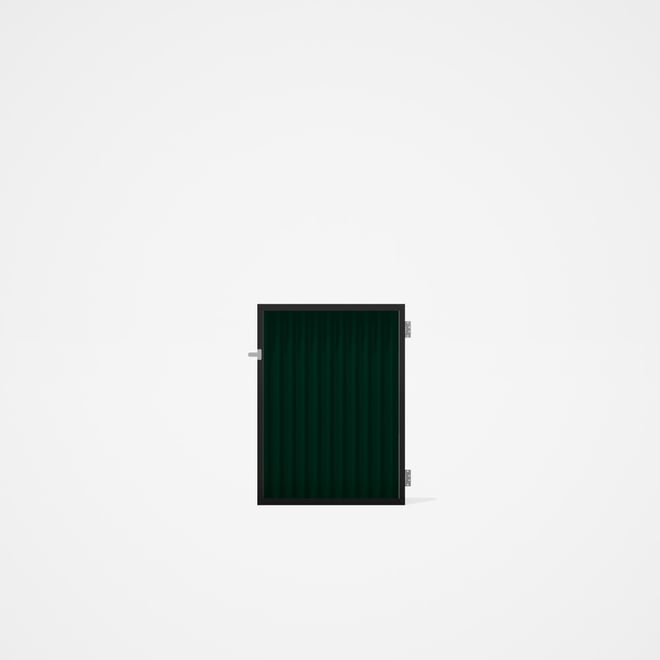 Good Neighbour® CGI Gate Premium .35 BMT Single 1.2m High Sheet: Caulfield Green, Frame: Ebony