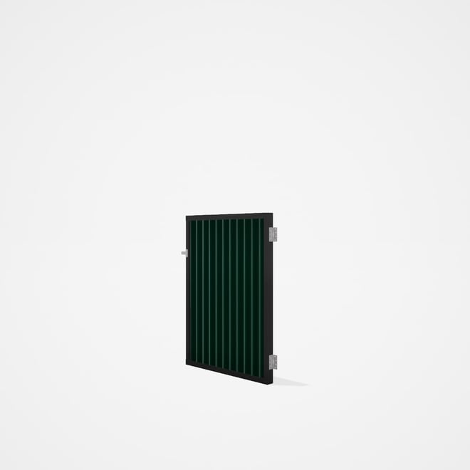 Good Neighbour® CGI Gate Premium .35 BMT Single 1.2m High Sheet: Caulfield Green, Frame: Ebony