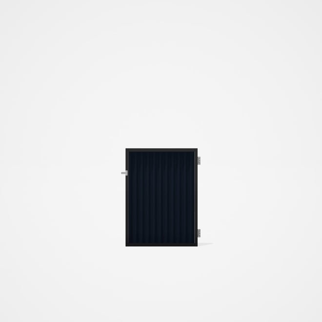 Good Neighbour® CGI Gate Premium .35 BMT Single 1.2m High Sheet: Dark Stone, Frame: Ebony