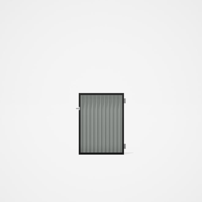 Good Neighbour® CGI Gate Premium .35 BMT Single 1.2m High Sheet: Gull Grey, Frame: Ebony