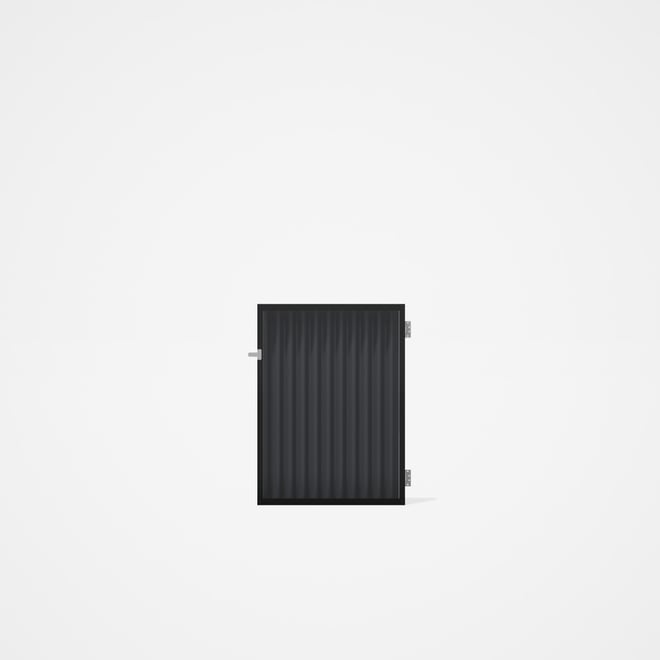 Good Neighbour® CGI Gate Premium .35 BMT Single 1.2m High Sheet: Granite, Frame: Ebony