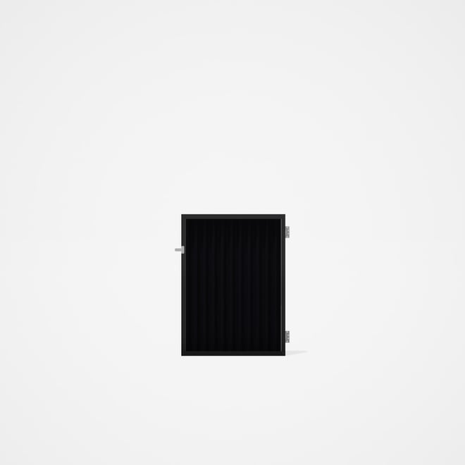 Good Neighbour® CGI Gate Premium .35 BMT Single 1.2m High Sheet: Gun Metal Grey, Frame: Ebony