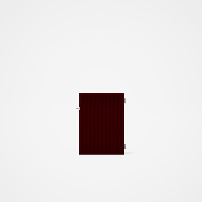 Good Neighbour® CGI Gate Premium .35 BMT Single 1.2m High Sheet: Heritage Red, Frame: Heritage Red