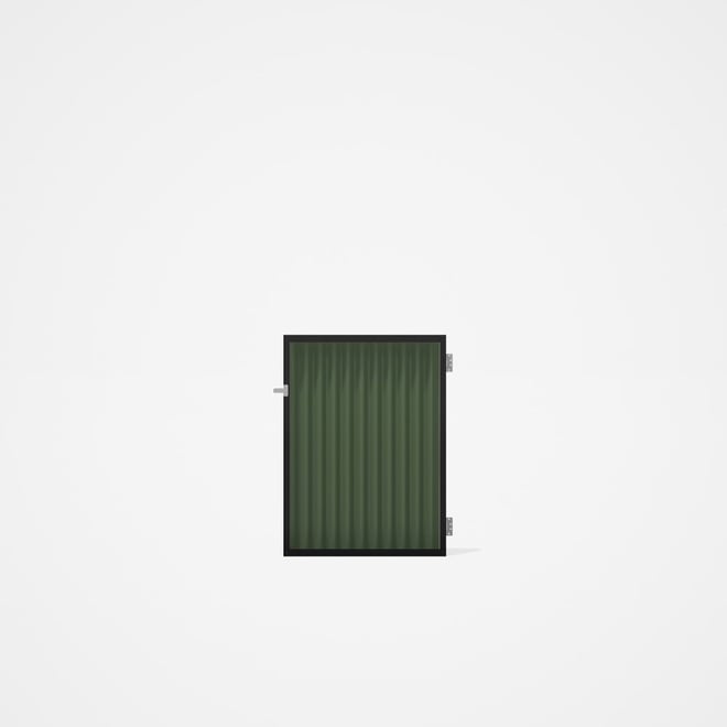 Good Neighbour® CGI Gate Premium .35 BMT Single 1.2m High Sheet: Mist Green, Frame: Ebony