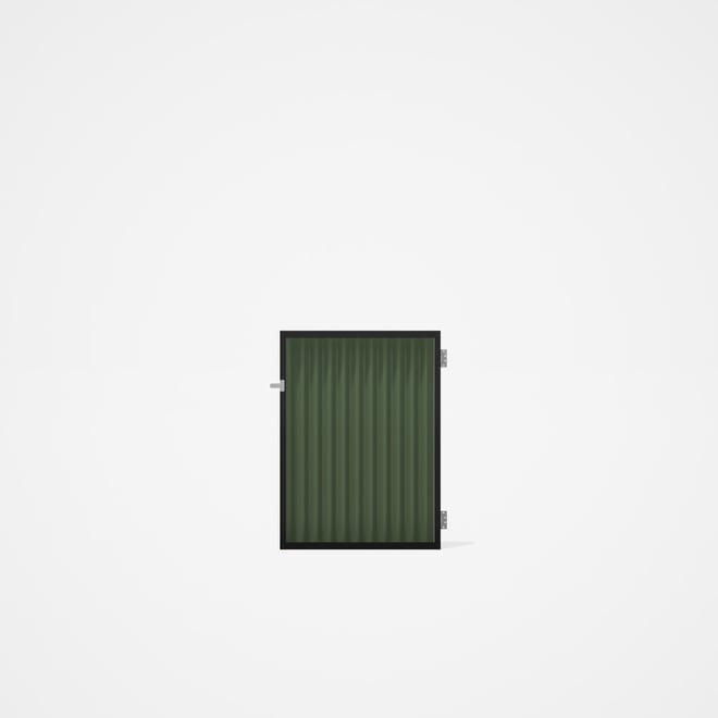 Good Neighbour® CGI Gate Premium .35 BMT Single 1.2m High Sheet: Mist Green, Frame: Ebony