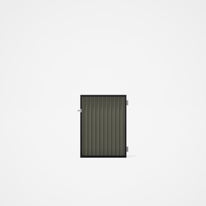 Good Neighbour® CGI Gate Premium .35 BMT Single 1.2m High Sheet: Marsh, Frame: Ebony
