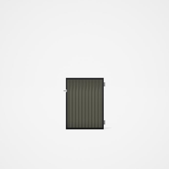 Good Neighbour® CGI Gate Premium .35 BMT Single 1.2m High Sheet: Marsh, Frame: Ebony