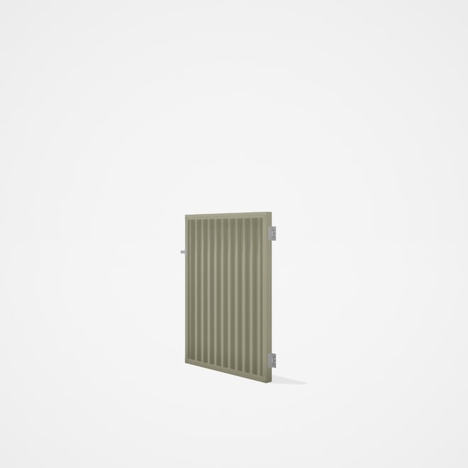 Good Neighbour® CGI Gate Premium .35 BMT Single 1.2m High Sheet: Moss Vale Sand, Frame: Moss Vale Sa