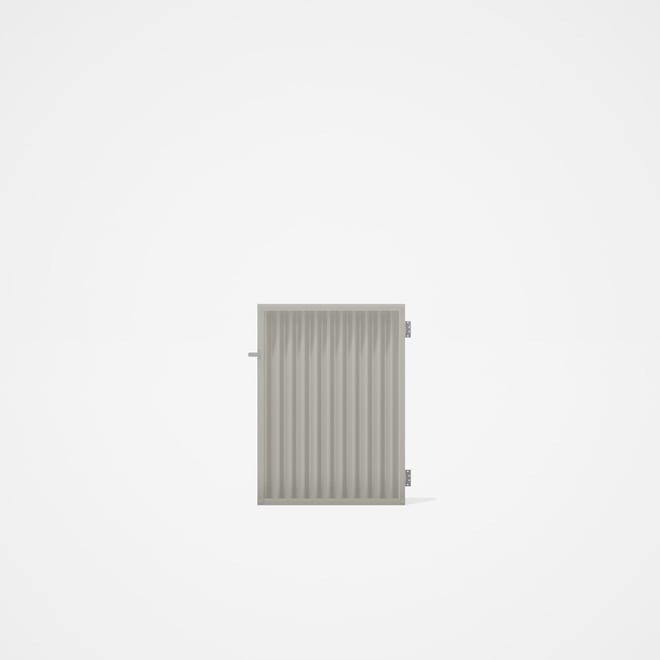 Good Neighbour® CGI Gate Premium .35 BMT Single 1.2m High Sheet: Off White, Frame: Off White