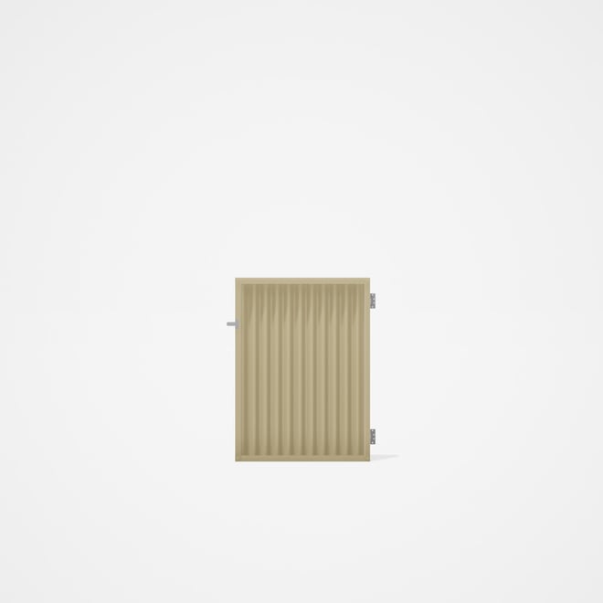Good Neighbour® CGI Gate Premium .35 BMT Single 1.2m High Sheet: Primrose, Frame: Primrose