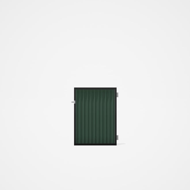 Good Neighbour® CGI Gate Premium .35 BMT Single 1.2m High Sheet: Rivergum, Frame: Ebony