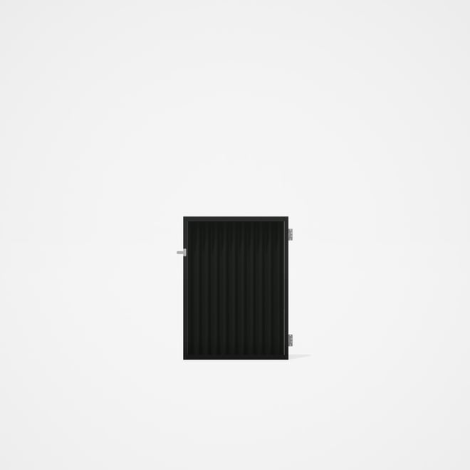 Good Neighbour® CGI Gate Premium .35 BMT Single 1.2m High Sheet: Slate Grey, Frame: Ebony