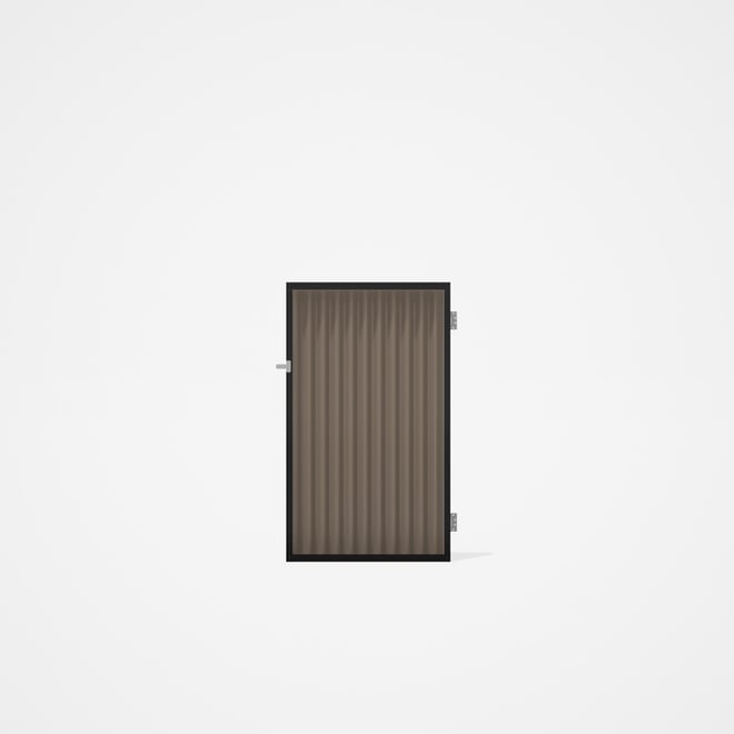 Good Neighbour® CGI Gate Premium .35 BMT Single 1.5m High Sheet: Beige, Frame: Ebony