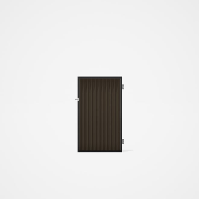 Good Neighbour® CGI Gate Premium .35 BMT Single 1.5m High Sheet: Banyan Brown, Frame: Ebony