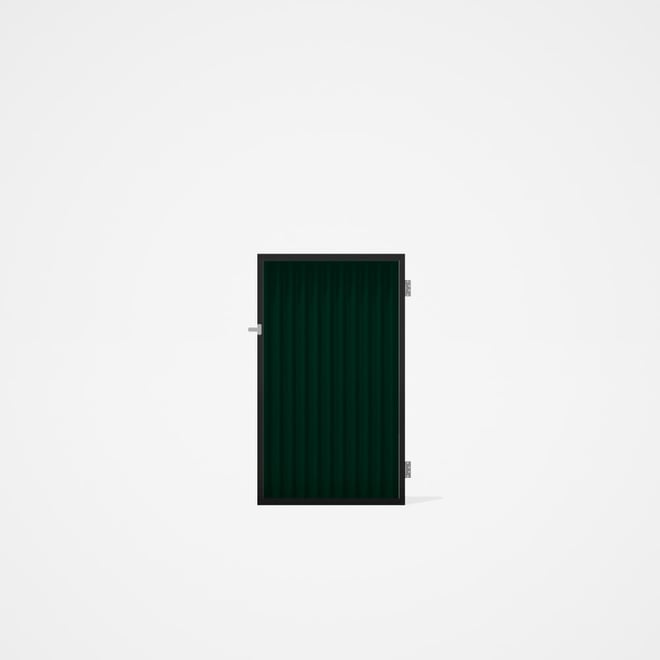 Good Neighbour® CGI Gate Premium .35 BMT Single 1.5m High Sheet: Caulfield Green, Frame: Ebony