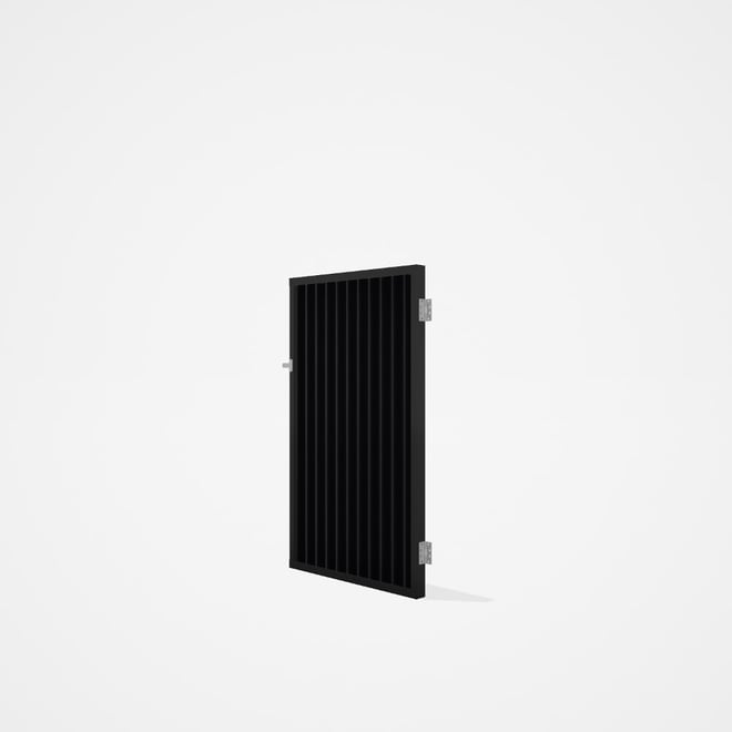 Good Neighbour® CGI Gate Premium .35 BMT Single 1.5m High Sheet: Gun Metal Grey, Frame: Ebony