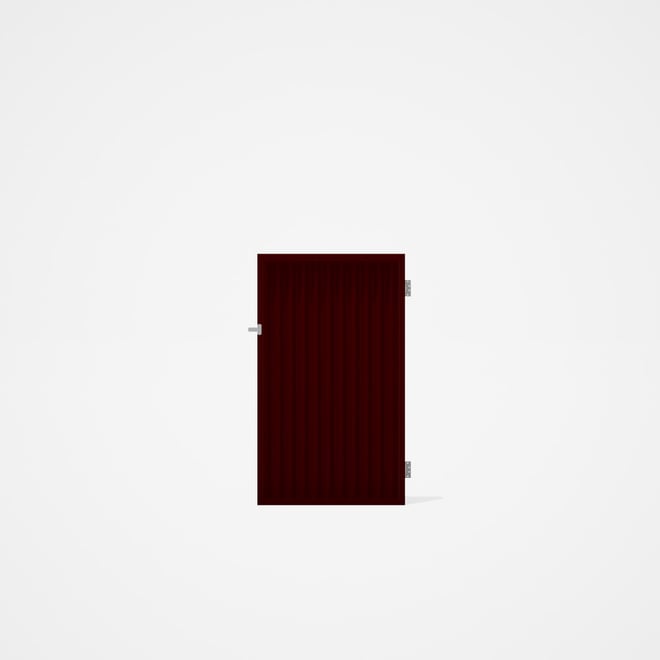 Good Neighbour® CGI Gate Premium .35 BMT Single 1.5m High Sheet: Heritage Red, Frame: Heritage Red