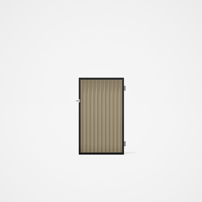 Good Neighbour® CGI Gate Premium .35 BMT Single 1.5m High Sheet: Merino, Frame: Ebony