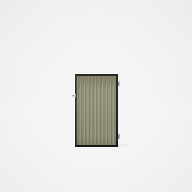 Good Neighbour® CGI Gate Premium .35 BMT Single 1.5m High Sheet: Moss Vale Sand, Frame: Ebony