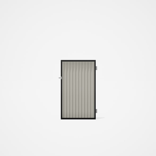 Good Neighbour® CGI Gate Premium .35 BMT Single 1.5m High Sheet: Off White, Frame: Ebony
