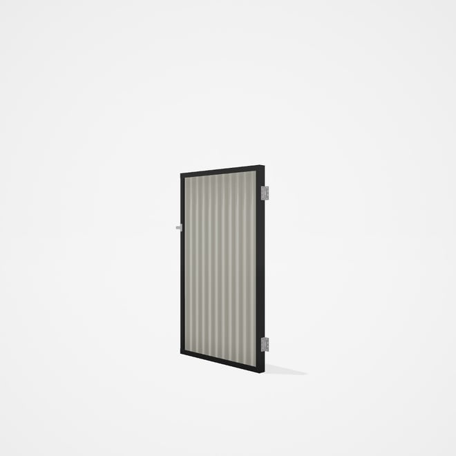 Good Neighbour® CGI Gate Premium .35 BMT Single 1.5m High Sheet: Off White, Frame: Ebony