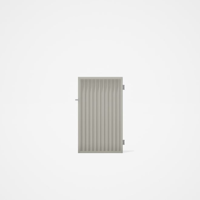 Good Neighbour® CGI Gate Premium .35 BMT Single 1.5m High Sheet: Off White, Frame: Off White