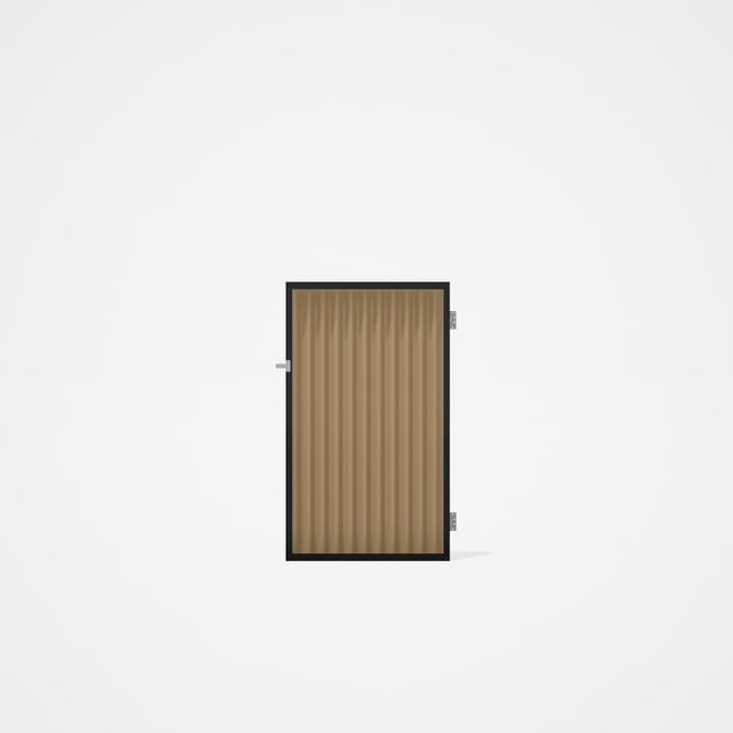 Good Neighbour® CGI Gate Premium .35 BMT Single 1.5m High Sheet: Wheat, Frame: Ebony
