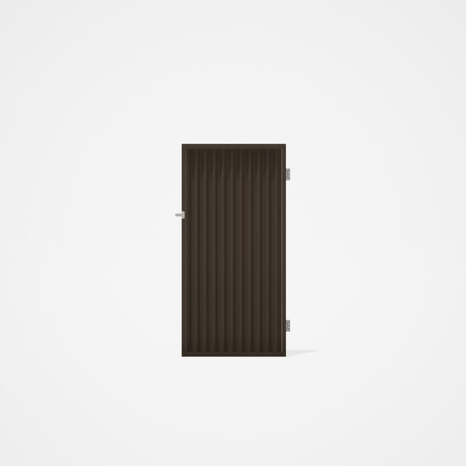 Good Neighbour® CGI Gate Premium .35 BMT Single 1.8m High Sheet: Banyan Brown, Frame: Banyan Brown