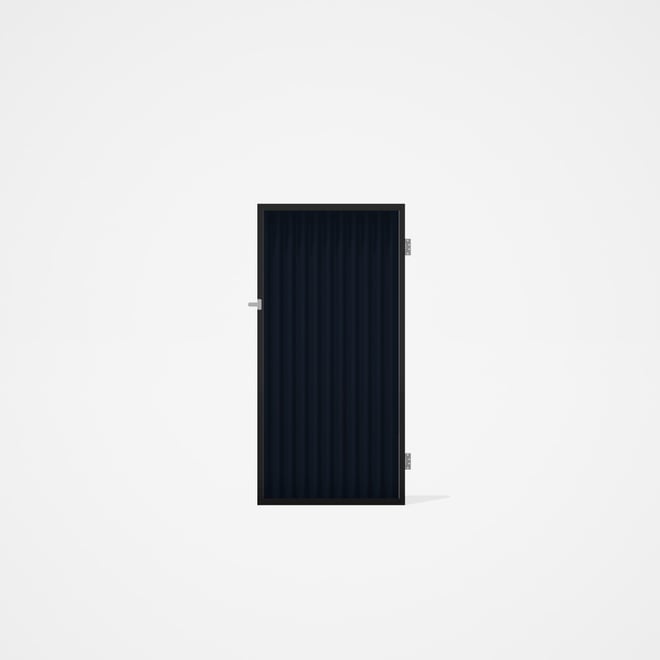 Good Neighbour® CGI Gate Premium .35 BMT Single 1.8m High Sheet: Dark Stone, Frame: Ebony