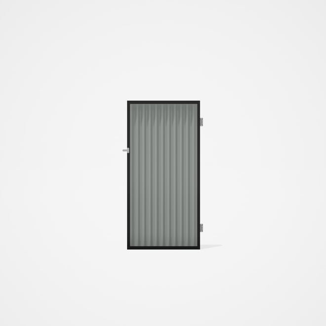 Good Neighbour® CGI Gate Premium .35 BMT Single 1.8m High Sheet: Gull Grey, Frame: Ebony