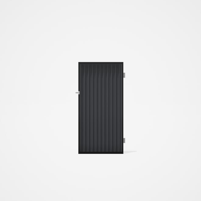 Good Neighbour® CGI Gate Premium .35 BMT Single 1.8m High Sheet: Granite, Frame: Ebony