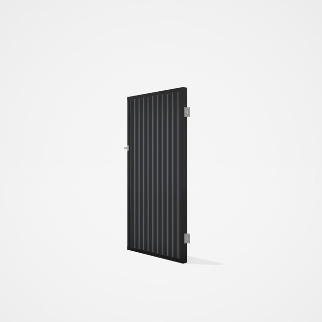 Good Neighbour® CGI Gate Premium .35 BMT Single 1.8m High Sheet: Granite, Frame: Ebony